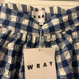 WRAY Blue and White Asymmetrical Skirt
